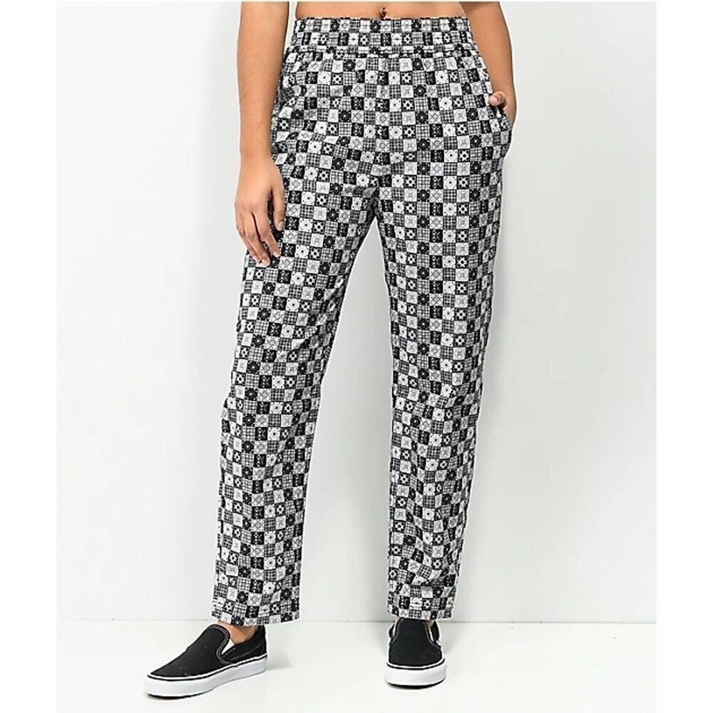 Vans | Skateistan Women's Straight Leg Elastic Waist Print Pants Size M Medium